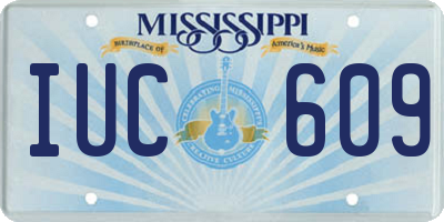 MS license plate IUC609