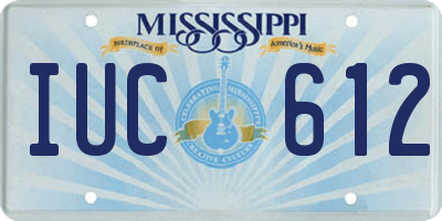 MS license plate IUC612