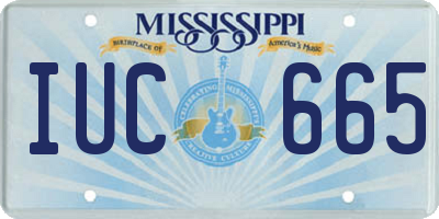 MS license plate IUC665