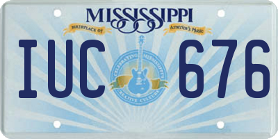 MS license plate IUC676