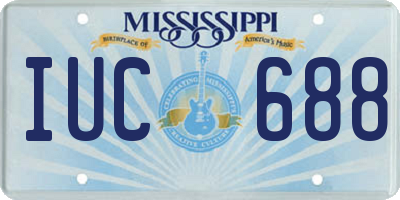 MS license plate IUC688