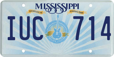 MS license plate IUC714
