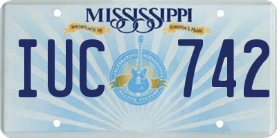 MS license plate IUC742
