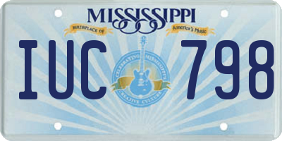 MS license plate IUC798