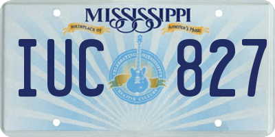 MS license plate IUC827