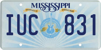 MS license plate IUC831