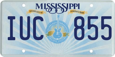 MS license plate IUC855