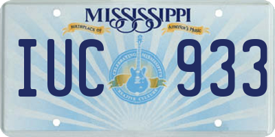 MS license plate IUC933