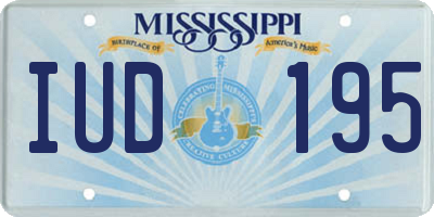 MS license plate IUD195