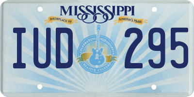 MS license plate IUD295