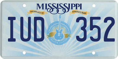 MS license plate IUD352