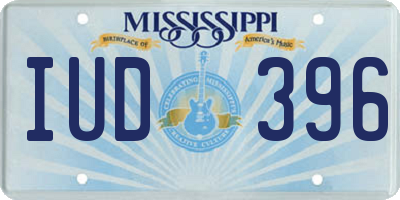 MS license plate IUD396