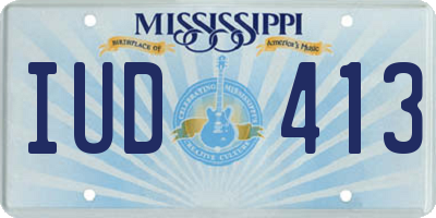 MS license plate IUD413