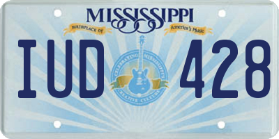 MS license plate IUD428