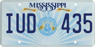 MS license plate IUD435