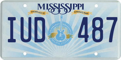 MS license plate IUD487
