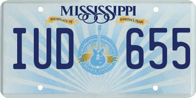 MS license plate IUD655