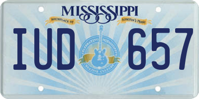 MS license plate IUD657