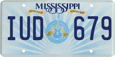 MS license plate IUD679