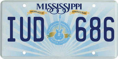 MS license plate IUD686