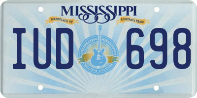 MS license plate IUD698