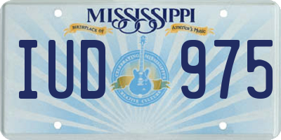 MS license plate IUD975