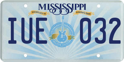 MS license plate IUE032