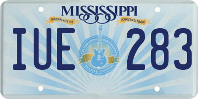 MS license plate IUE283