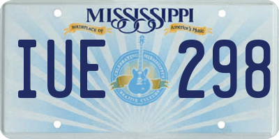 MS license plate IUE298