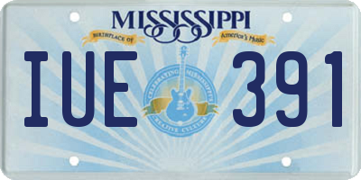MS license plate IUE391