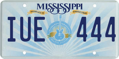 MS license plate IUE444