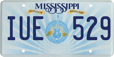 MS license plate IUE529