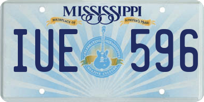 MS license plate IUE596