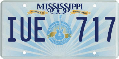 MS license plate IUE717