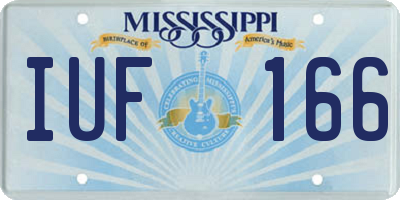 MS license plate IUF166