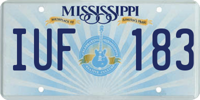 MS license plate IUF183
