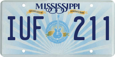MS license plate IUF211