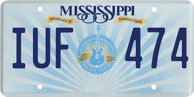 MS license plate IUF474