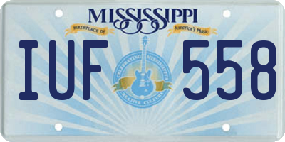 MS license plate IUF558