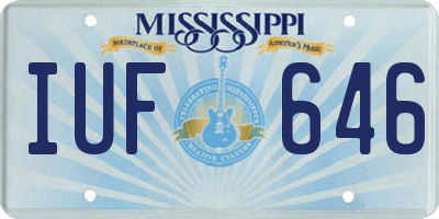 MS license plate IUF646