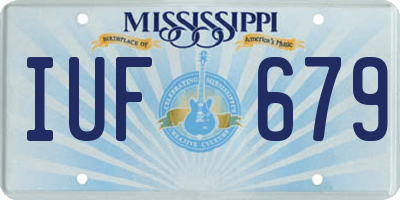MS license plate IUF679