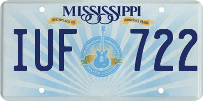 MS license plate IUF722