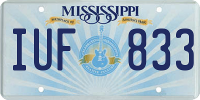 MS license plate IUF833