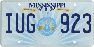 MS license plate IUG923