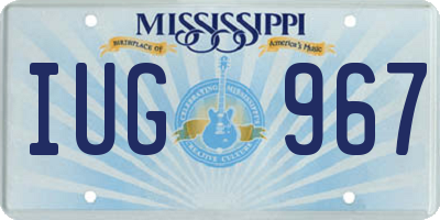 MS license plate IUG967