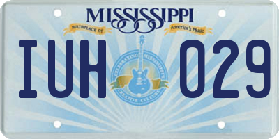 MS license plate IUH029