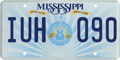 MS license plate IUH090