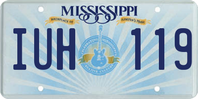 MS license plate IUH119