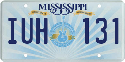 MS license plate IUH131