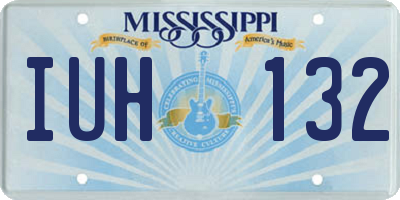 MS license plate IUH132